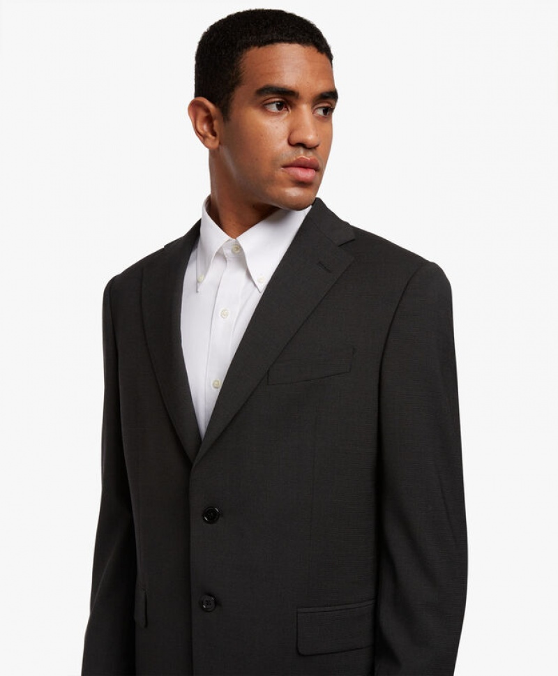 Black Brooks Brothers Virgin Wool-Blend Men Suits | FRZ-532147