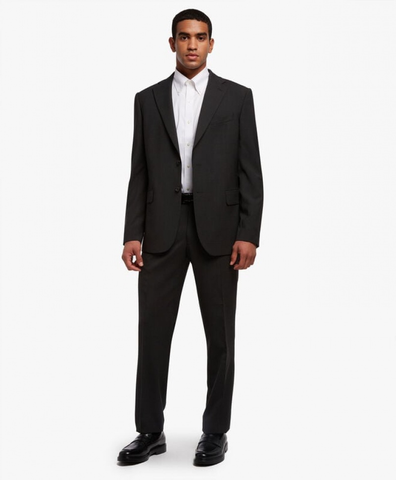 Black Brooks Brothers Virgin Wool-Blend Men Suits | FRZ-532147