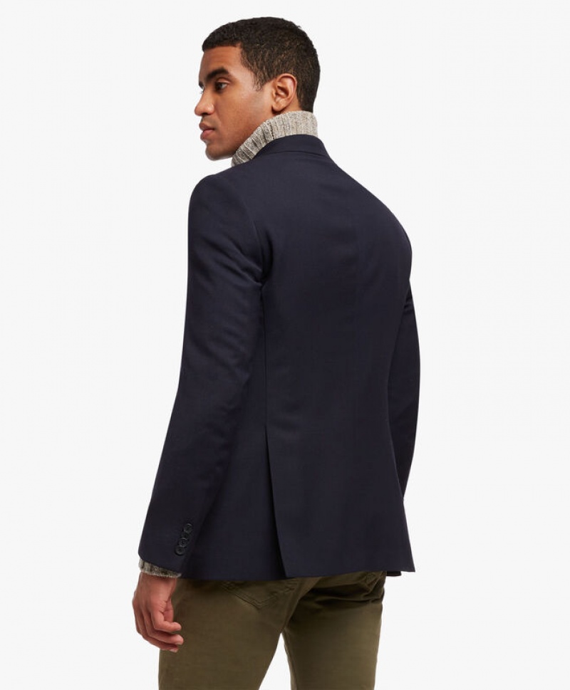 Black Brooks Brothers Virgin Wool-Blend Sport Men Blazers | IVE-076419