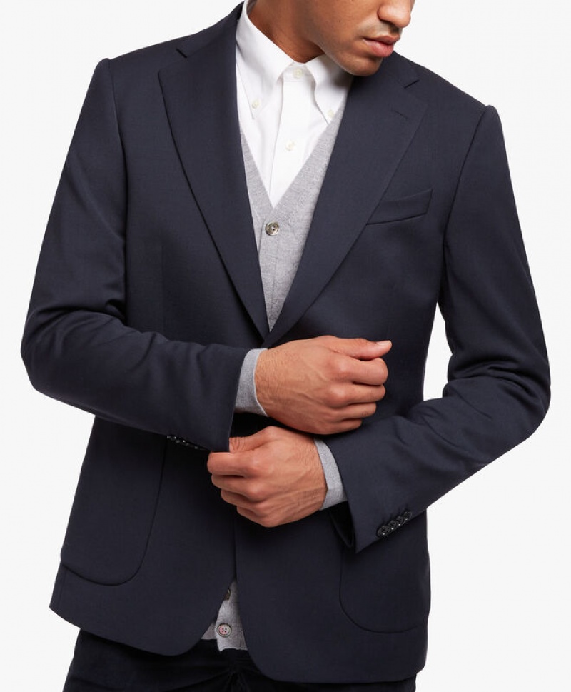 Black Brooks Brothers Virgin Wool-Blend Sport Men Blazers | DYG-562389