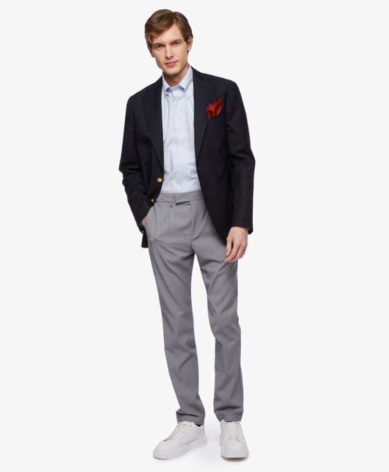 Black Brooks Brothers Virgin Wool Blazer Men Blazers | ZEQ-390184