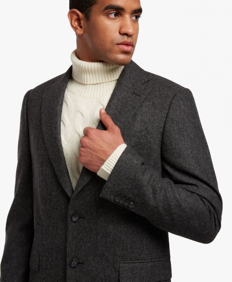 Black Brooks Brothers Virgin Wool Sport Men Blazers | VCR-725906