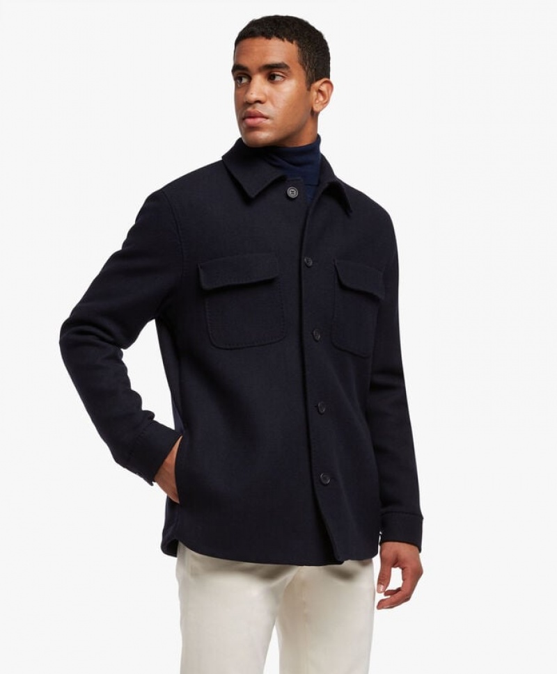 Black Brooks Brothers Wool-Blend Men Jackets | WDX-186724