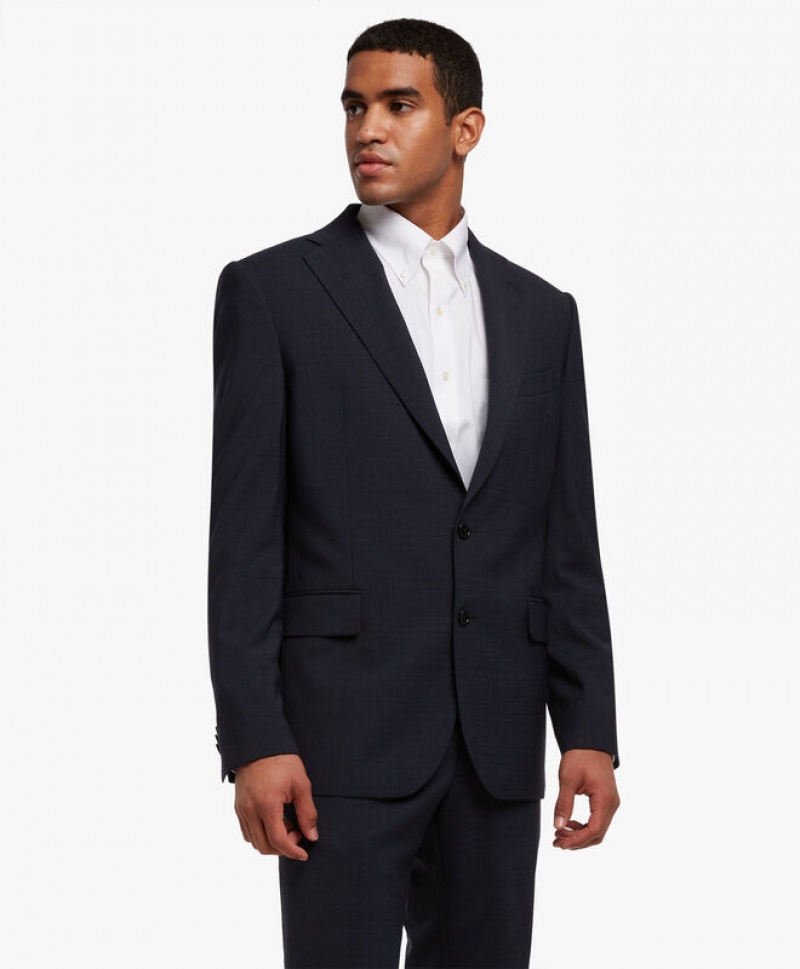 Black Brooks Brothers Wool-Blend Men Suits | PZC-827045