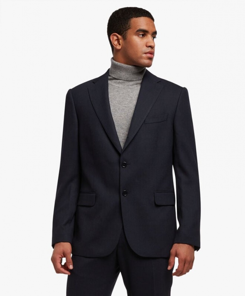 Black Brooks Brothers Wool-Blend Men Suits | HBT-379861