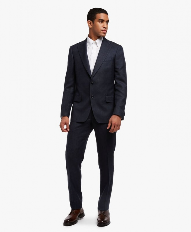 Black Brooks Brothers Wool-Blend Men Suits | WOR-782406