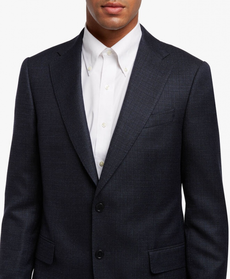 Black Brooks Brothers Wool-Blend Men Suits | WOR-782406