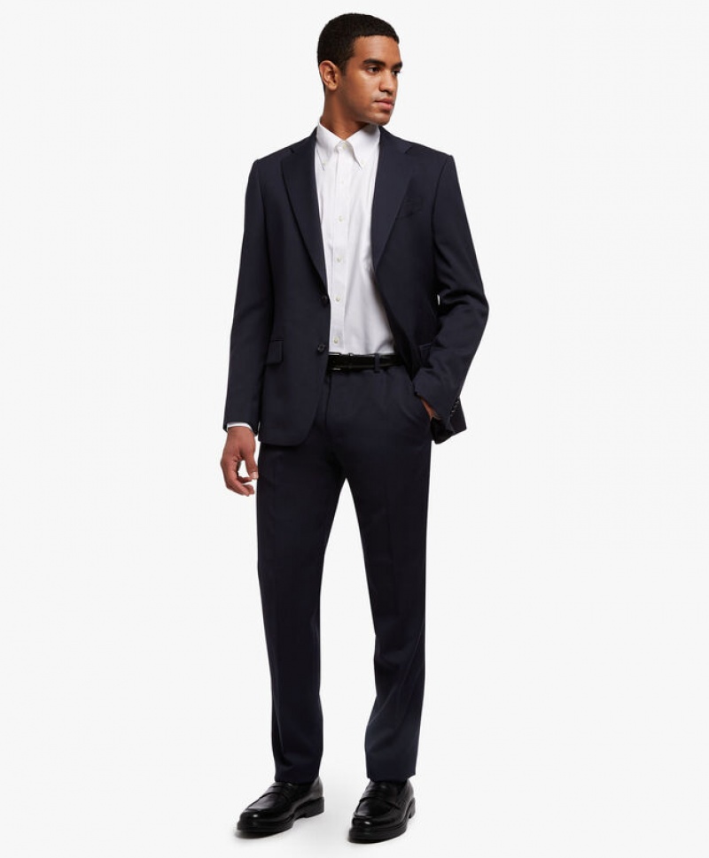 Black Brooks Brothers Wool-Blend Men Suits | FQA-197326