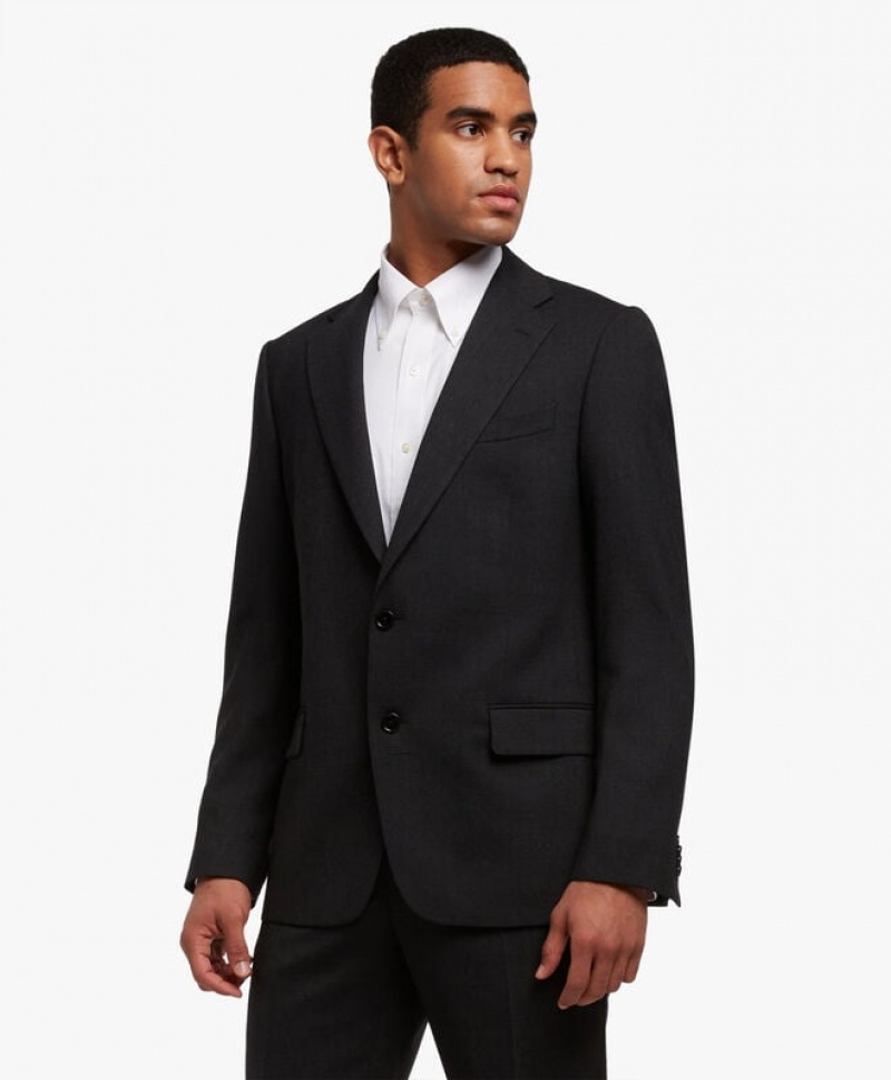 Black Brooks Brothers Wool-Blend Men Suits | IVB-548297