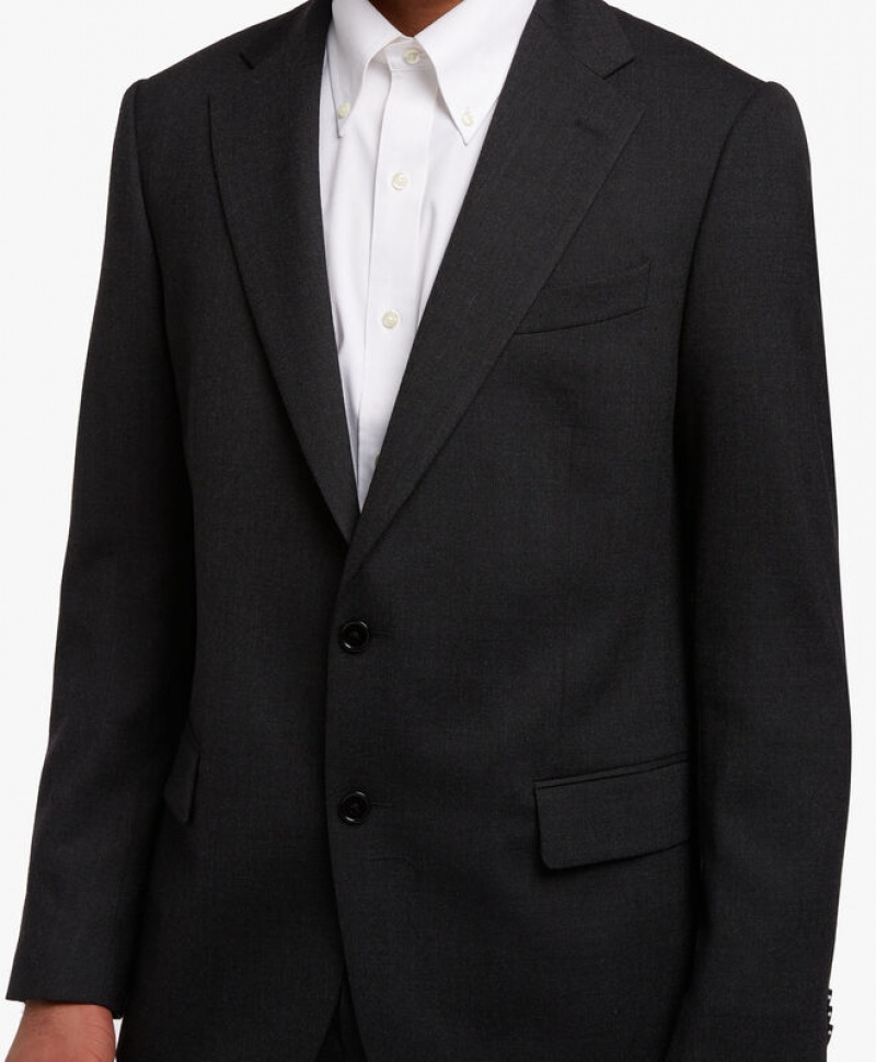 Black Brooks Brothers Wool-Blend Men Suits | IVB-548297