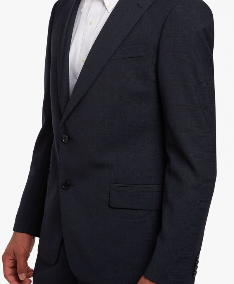 Black Brooks Brothers Wool-Blend Men Suits | ZTV-274815