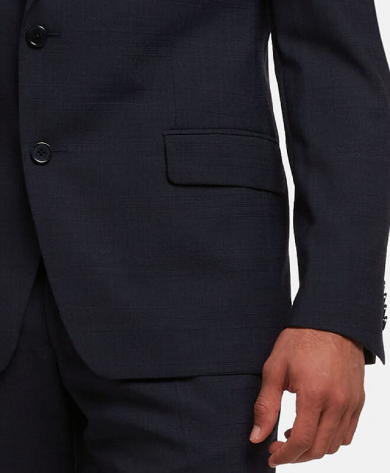 Black Brooks Brothers Wool-Blend Men Suits | ZTV-274815