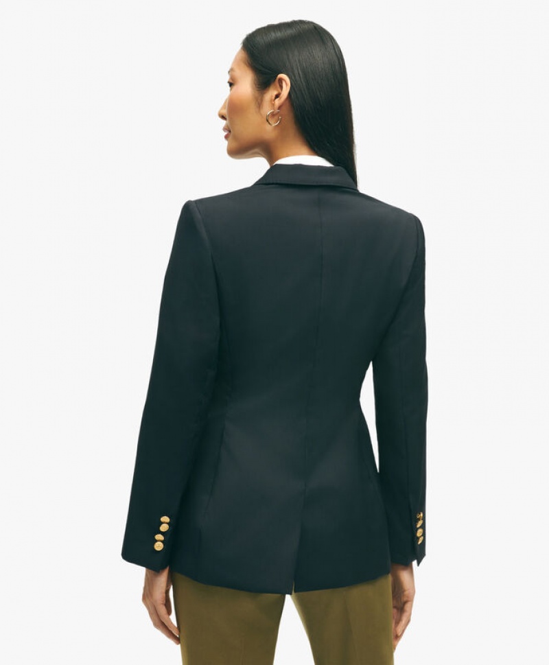 Black Brooks Brothers Wool Two-Button Women Blazers | NSK-957321