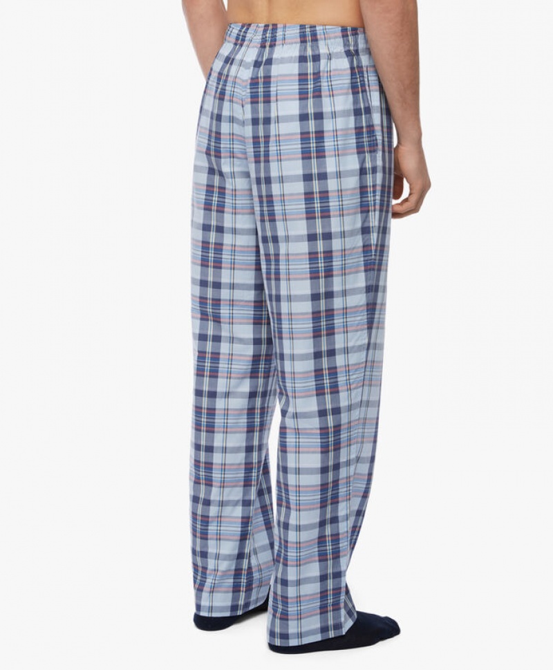 Blue Brooks Brothers Cotton Madras Lounge Men Nightwear | SGO-195806