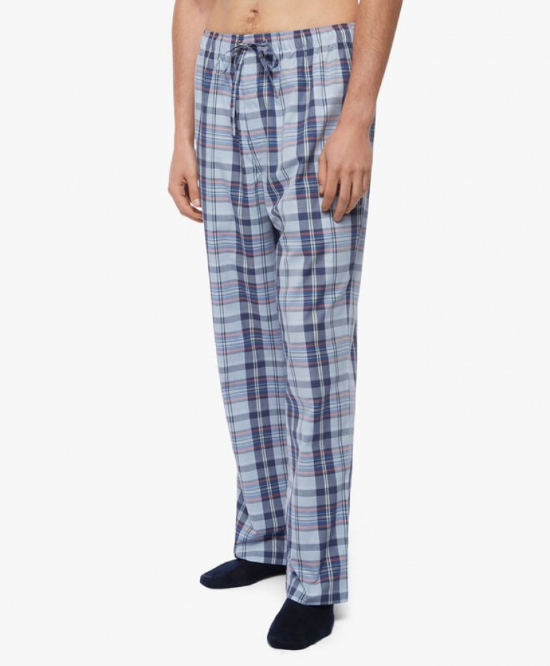 Blue Brooks Brothers Cotton Madras Lounge Men Nightwear | SGO-195806