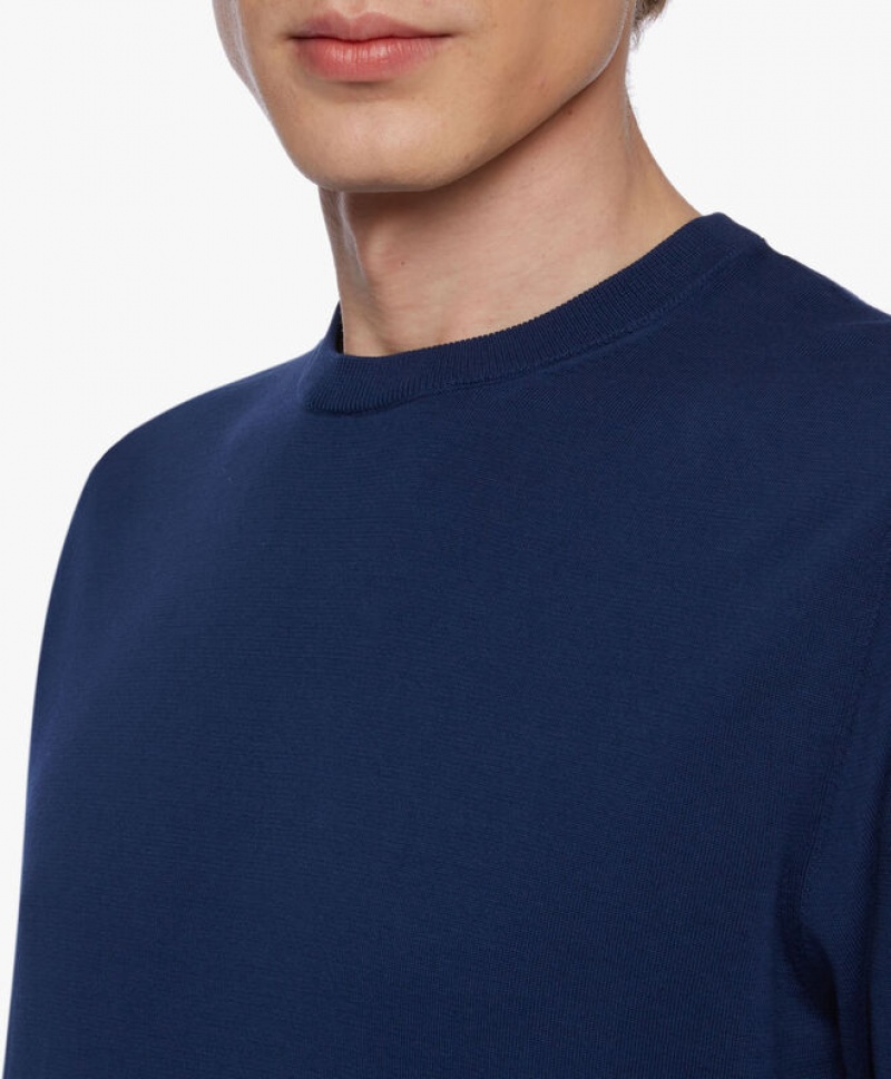 Blue Brooks Brothers Cotton Men Sweaters | PIW-417950