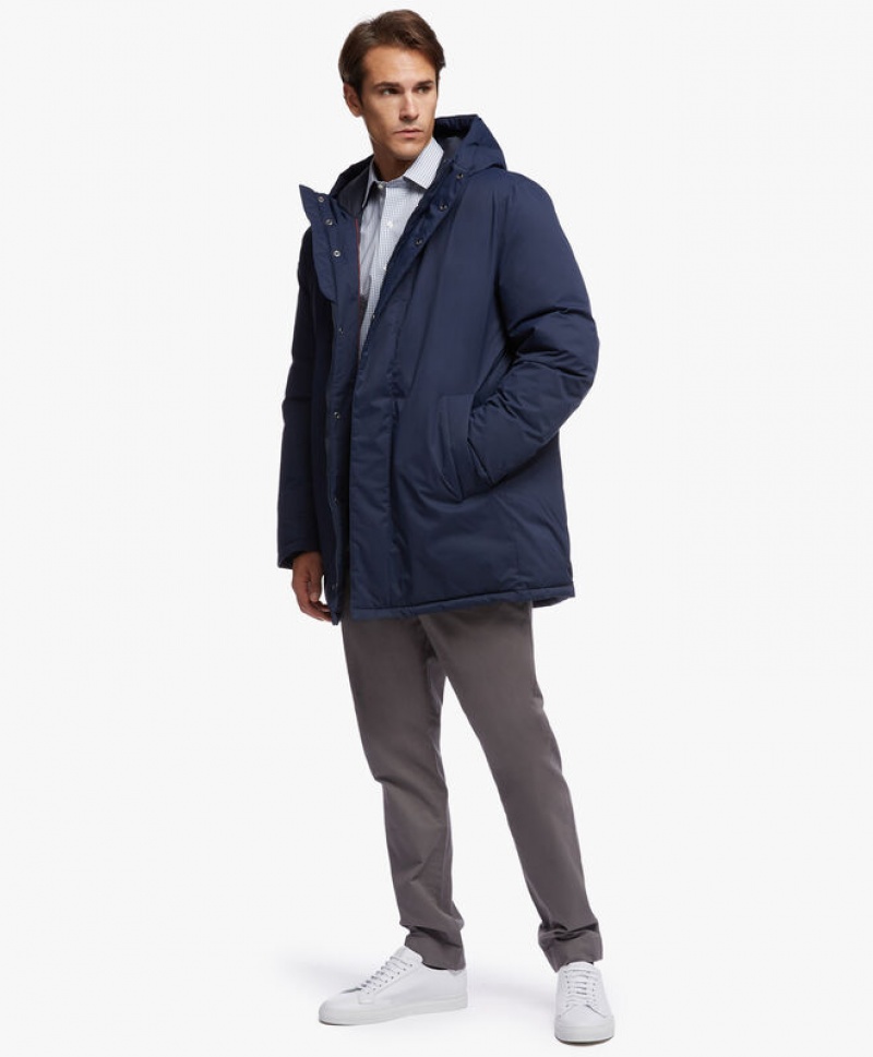 Blue Brooks Brothers Down Polar-series Men Parka | IAU-374289