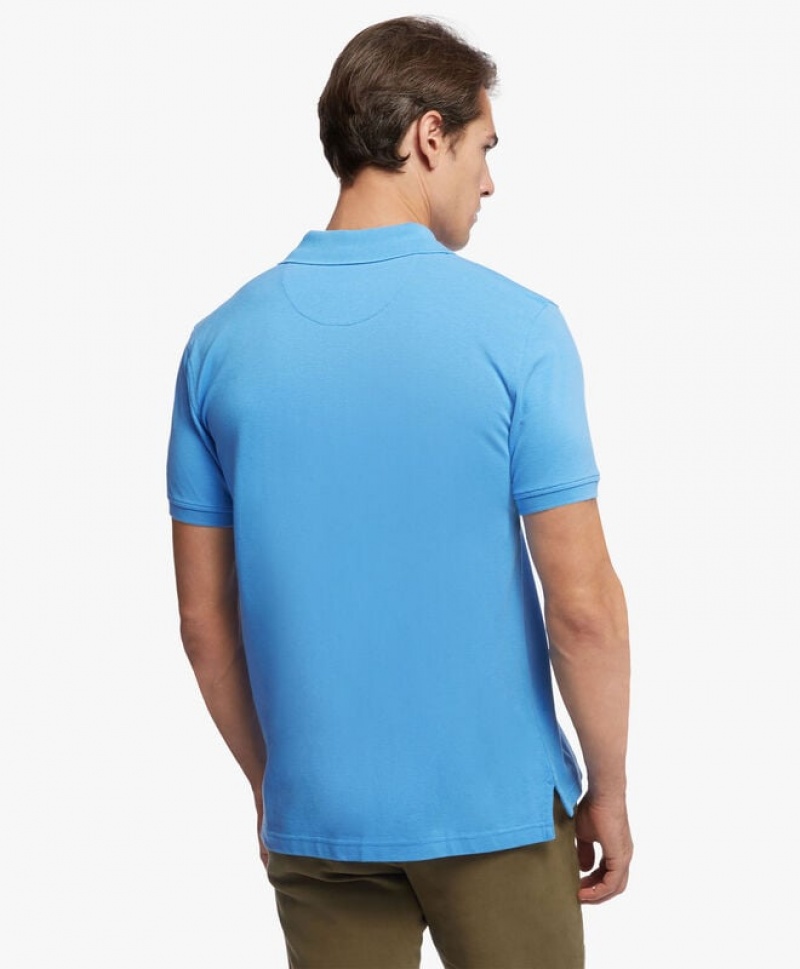 Blue Brooks Brothers Extra-slim Fit Sleeves Supima Cotton Men Polo | NVM-507493