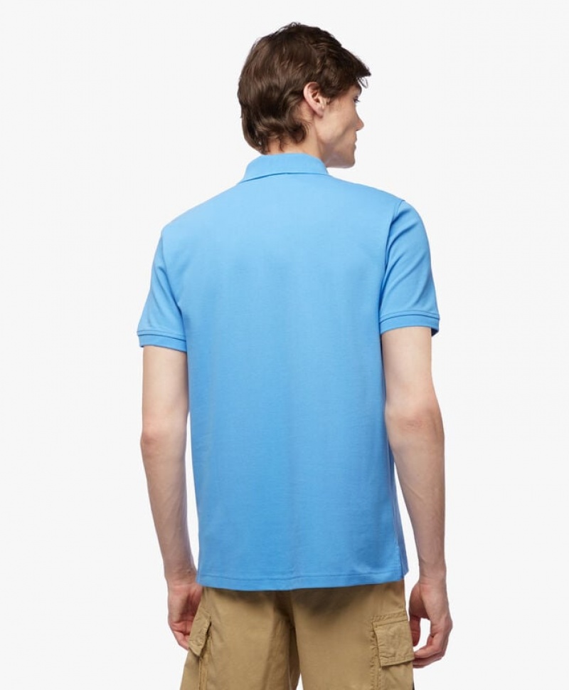 Blue Brooks Brothers Golden Fleece Original Fit Stretch Supima Men Polo | NRZ-546309