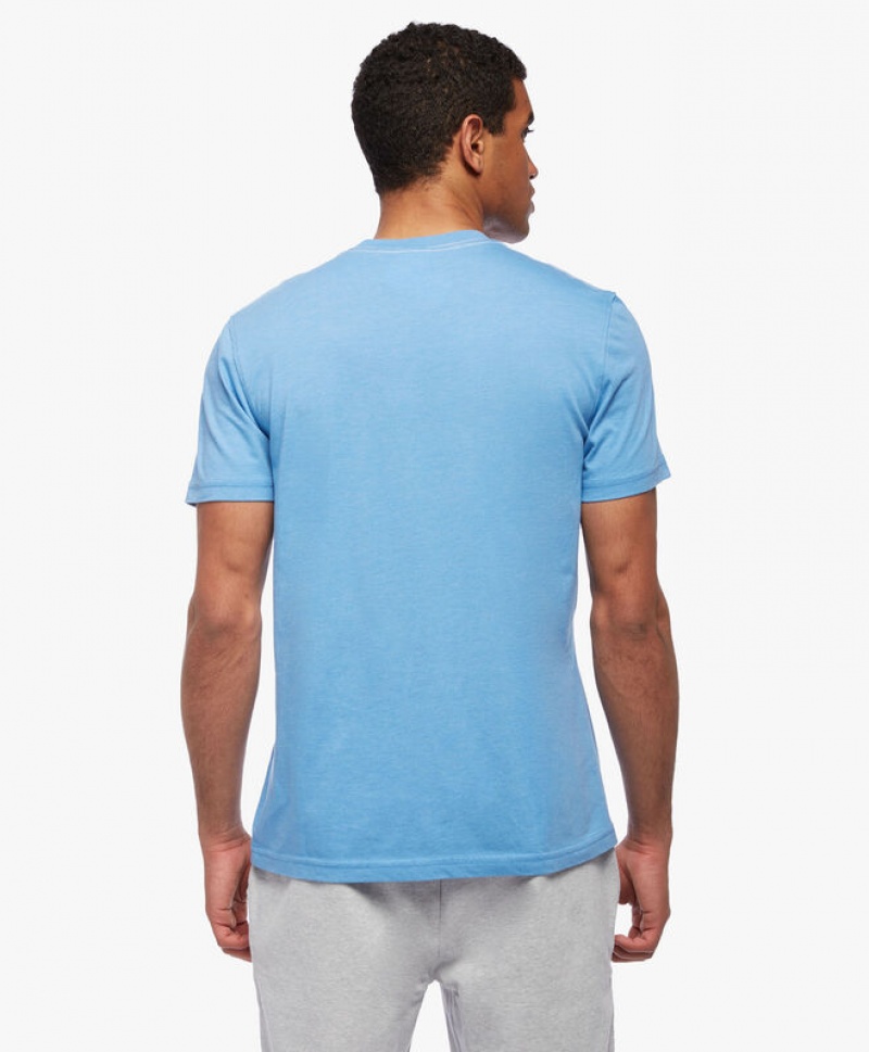 Blue Brooks Brothers Graphic Men T-shirts | SAD-169302