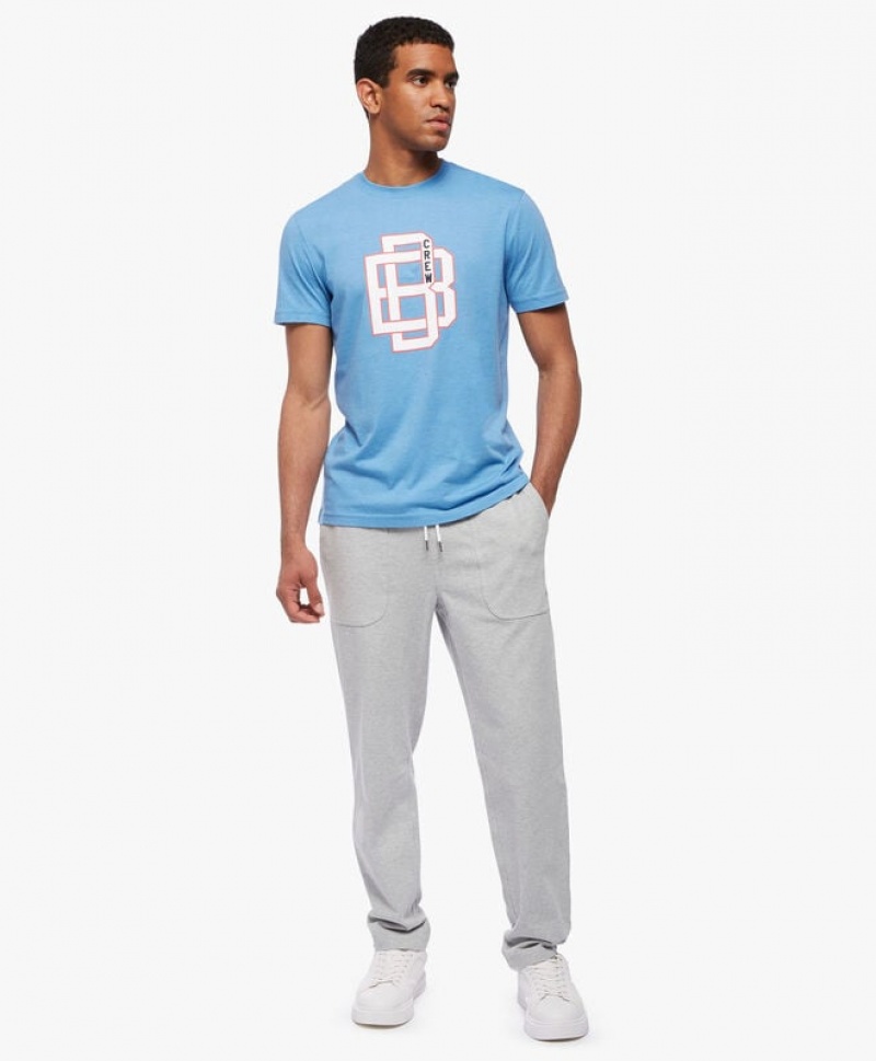 Blue Brooks Brothers Graphic Men T-shirts | SAD-169302