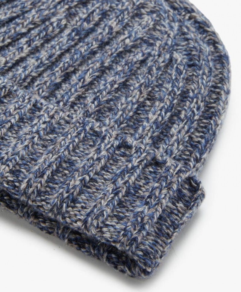 Blue Brooks Brothers Lambswool Men Beanie | UQF-980635