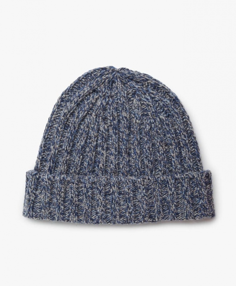 Blue Brooks Brothers Lambswool Men Beanie | UQF-980635