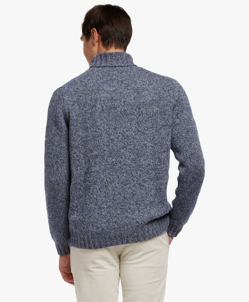 Blue Brooks Brothers Lambswool Rollneck Men Sweaters | XDZ-253014