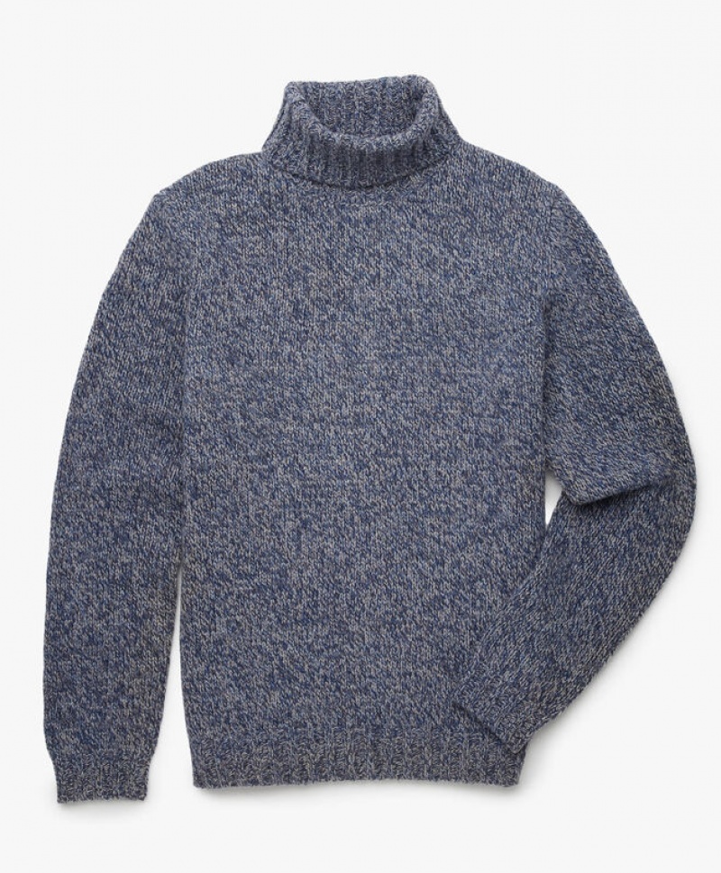 Blue Brooks Brothers Lambswool Rollneck Men Sweaters | XDZ-253014