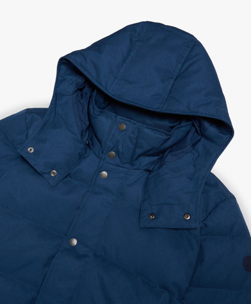 Blue Brooks Brothers Quilted Down Men Parka | DCA-892041