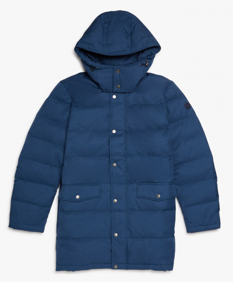 Blue Brooks Brothers Quilted Down Men Parka | DCA-892041