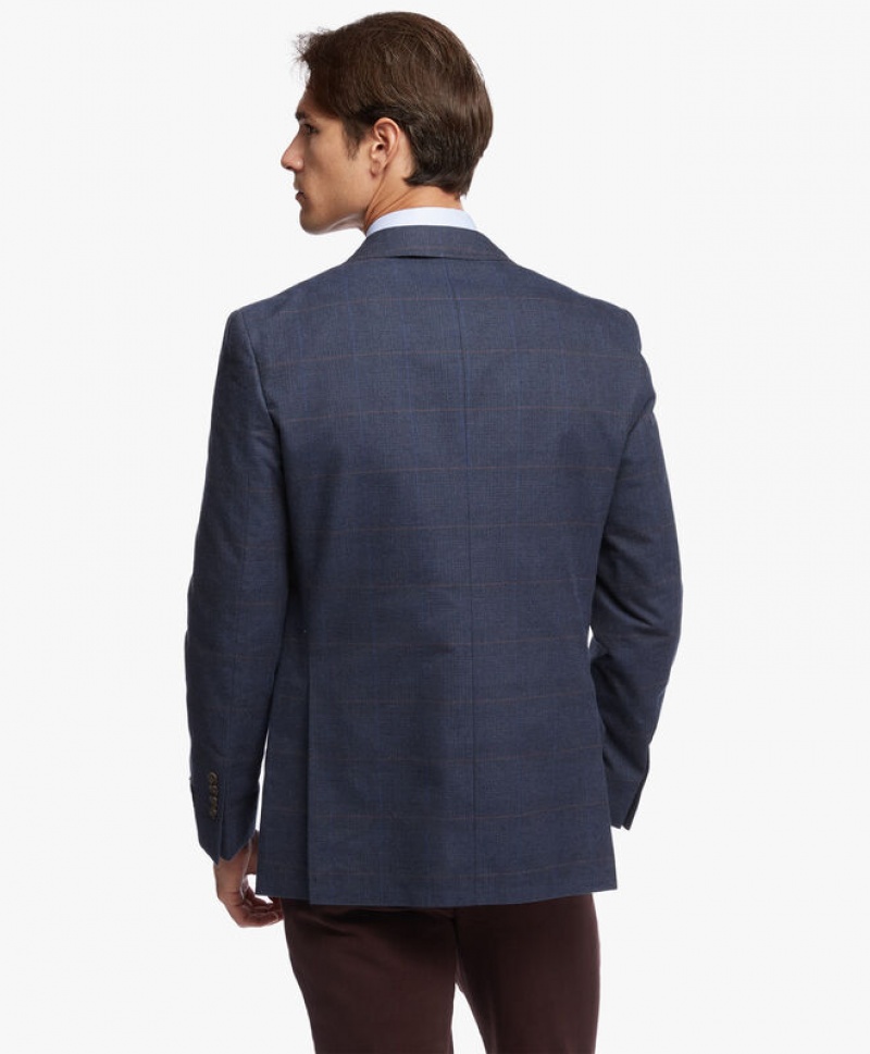 Blue Brooks Brothers Regent Regular-fit Cotton Sport Men Blazers | BSR-067934