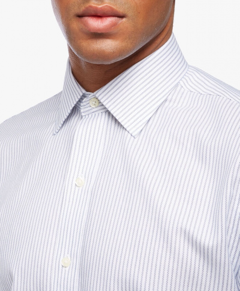 Blue Brooks Brothers Regular Fit Blue Non-Iron Ainsley Collar Men Shirts | AJR-429807