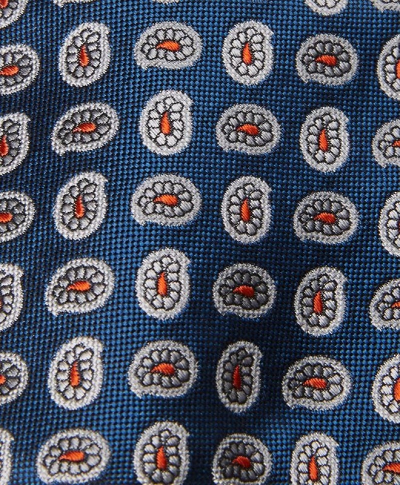 Blue Brooks Brothers Silk Paisley Men Ties | WRB-975126