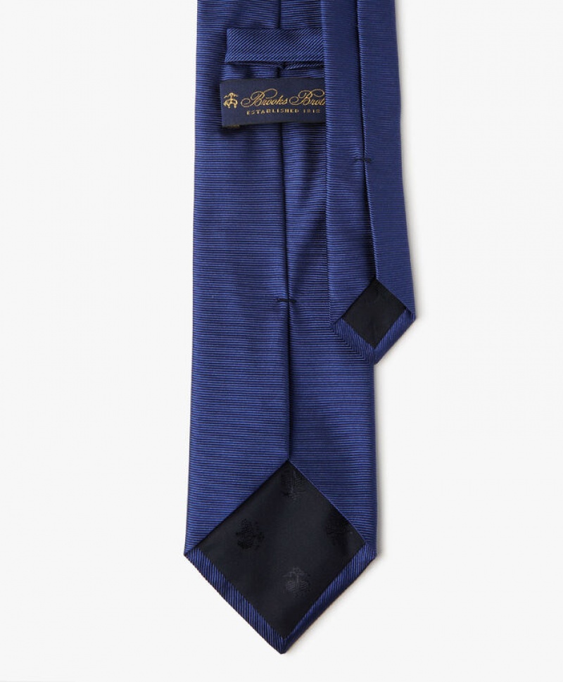 Blue Brooks Brothers Silk Solid Men Ties | EYR-206135