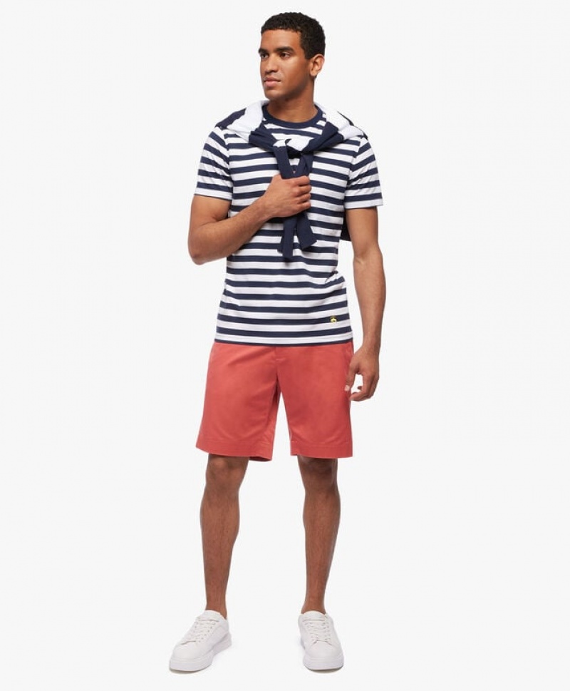 Blue Brooks Brothers Striped Supima Cotton Men T-shirts | WOK-902184