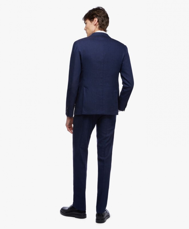 Blue Brooks Brothers Virgin Wool-Blend Men Suits | AUP-274186