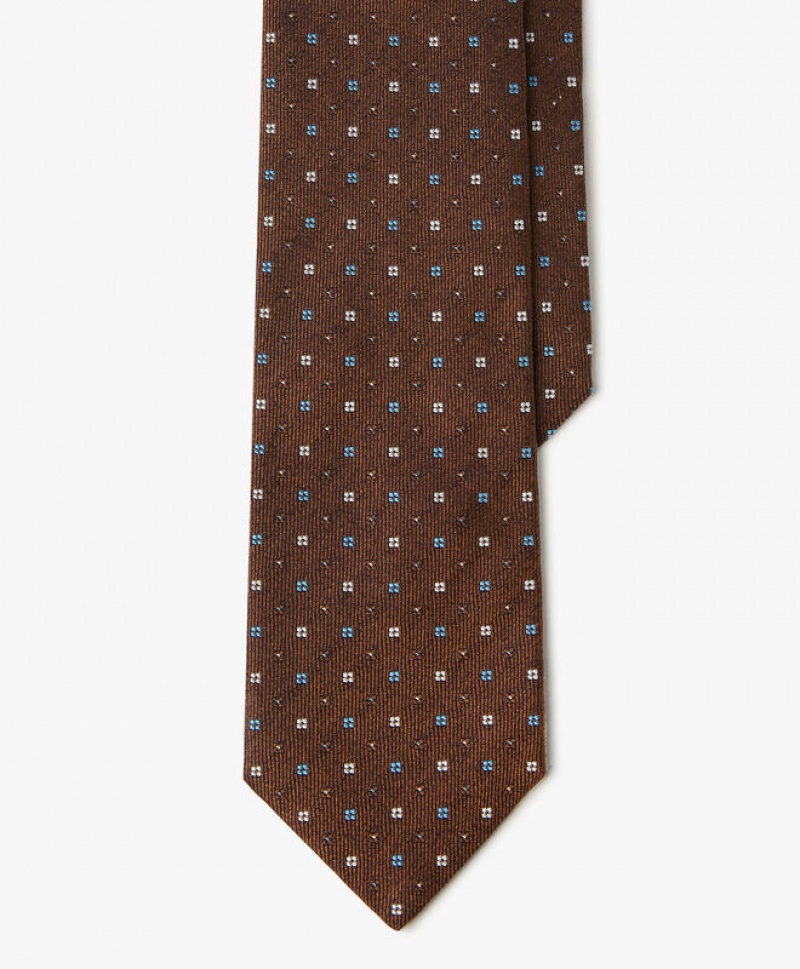 Brown Brooks Brothers Silk Diamond Men Ties | QXD-105964