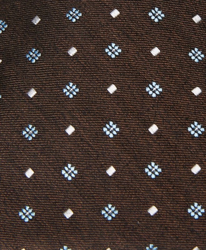 Brown Brooks Brothers Silk Flower Men Ties | GHR-234179