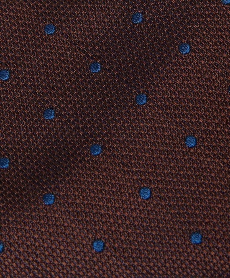 Brown Brooks Brothers Silk Polka Dot Men Ties | NYJ-574082