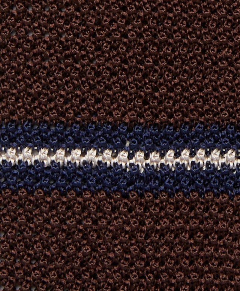 Brown Brooks Brothers Striped Knitted Men Ties | ZPN-184523