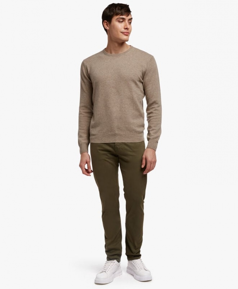 Brown Brooks Brothers Wool and Cashmere Crew-Neck Men Sweaters | KJQ-592130