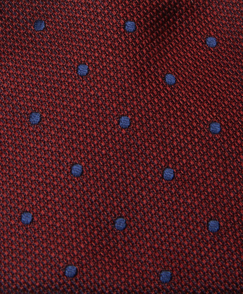 Burgundy Brooks Brothers Silk Polka Dot Men Ties | DMJ-470869