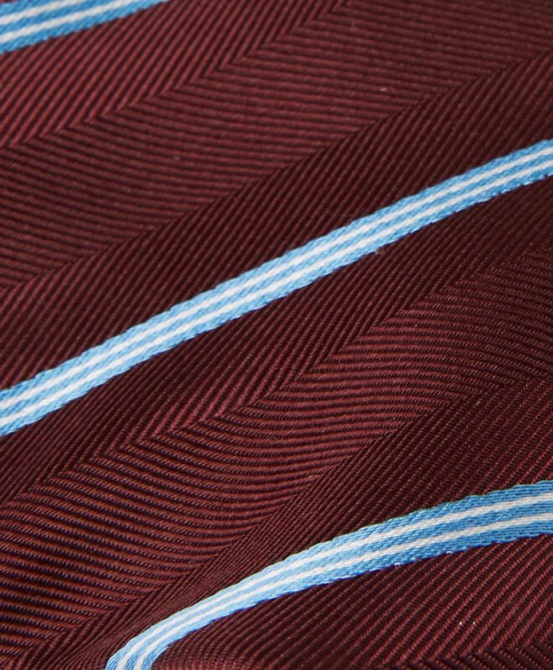 Burgundy Brooks Brothers Silk Regimental Men Ties | OYH-528310