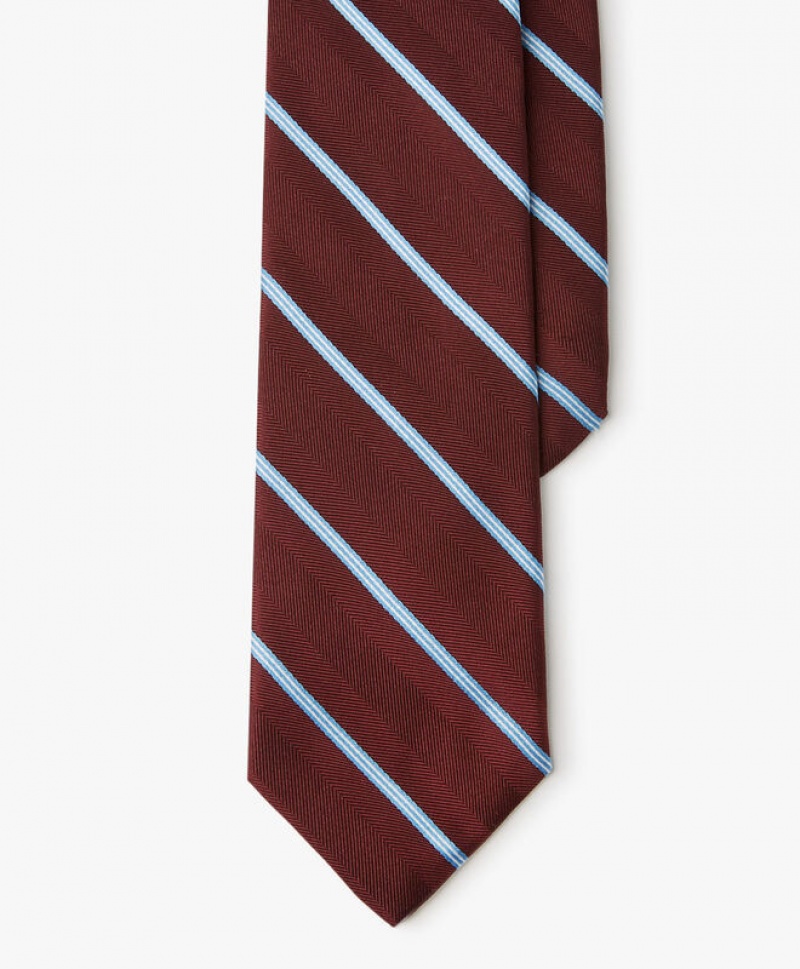 Burgundy Brooks Brothers Silk Regimental Men Ties | OYH-528310