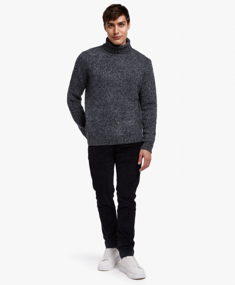 Dark Grey Brooks Brothers Lambswool Rollneck Men Sweaters | XWP-370562