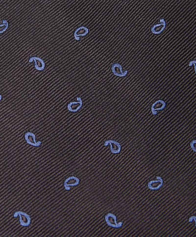 Dark Grey Brooks Brothers Silk Paisley Men Ties | APO-571692