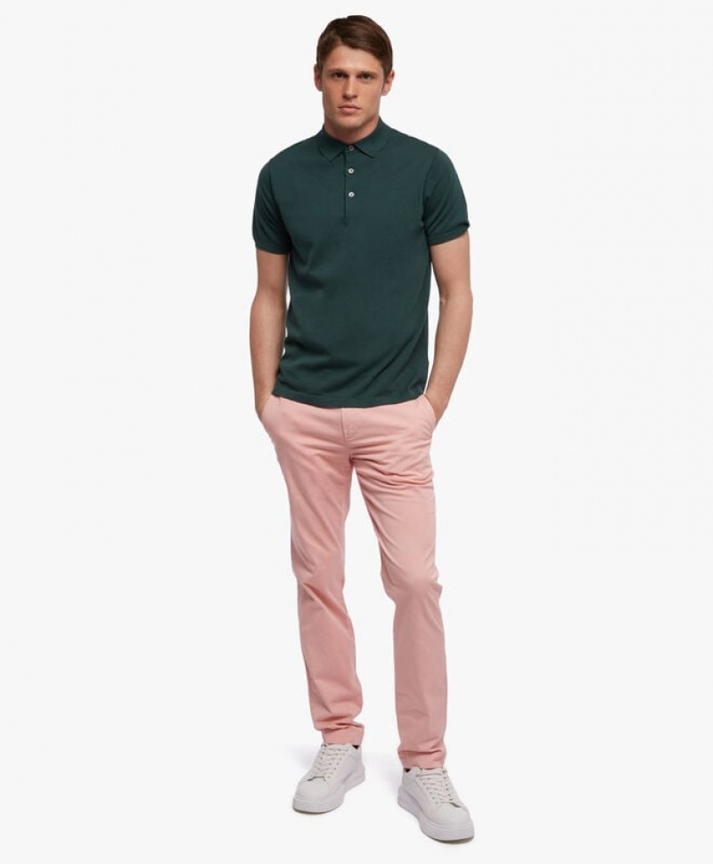 Green Brooks Brothers Cotton Men Polo | JIZ-046792