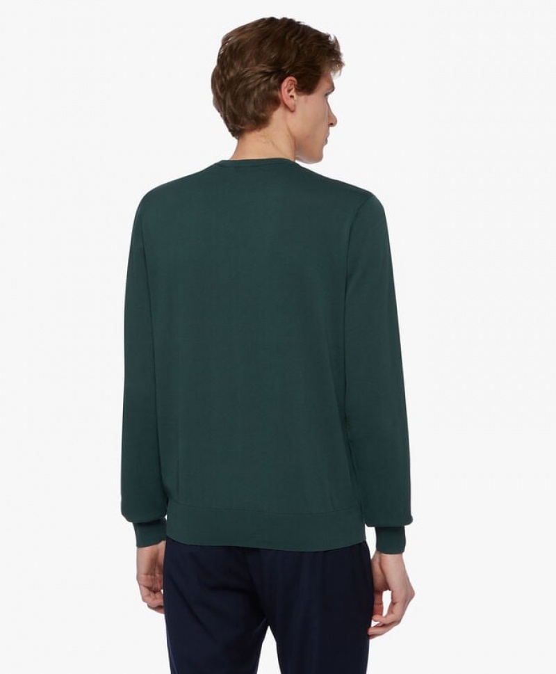 Green Brooks Brothers Cotton Men Sweaters | WKV-052814