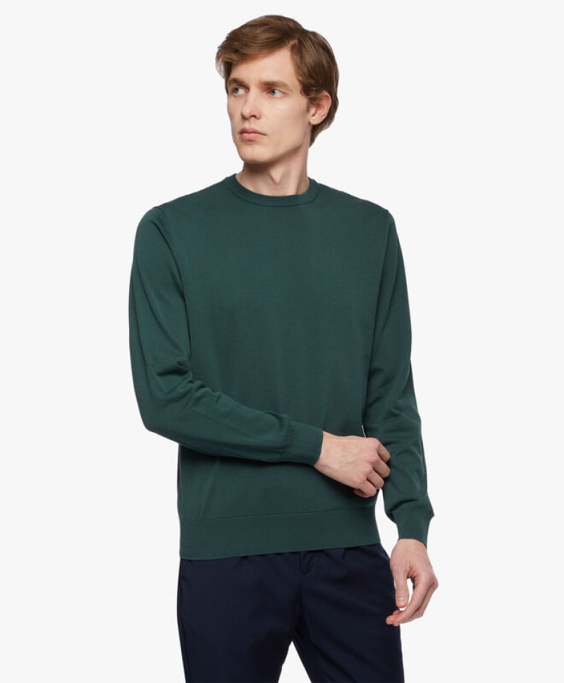 Green Brooks Brothers Cotton Men Sweaters | WKV-052814